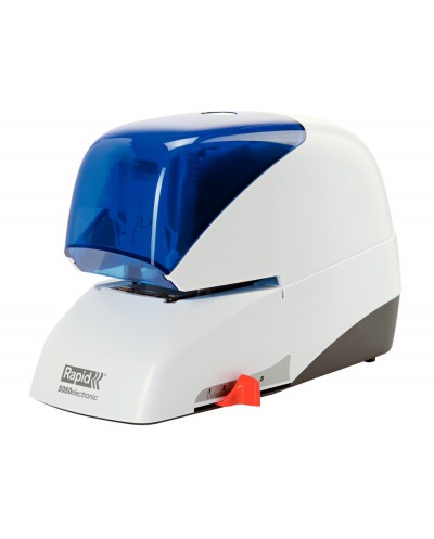 Grapadora electrica rapid 5050e capacidad 50 hojas usa casette grapas 5050e color azul