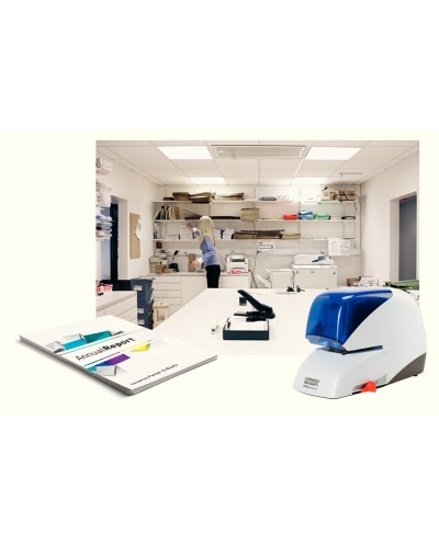 Grapadora electrica rapid 5050e capacidad 50 hojas usa casette grapas 5050e color azul