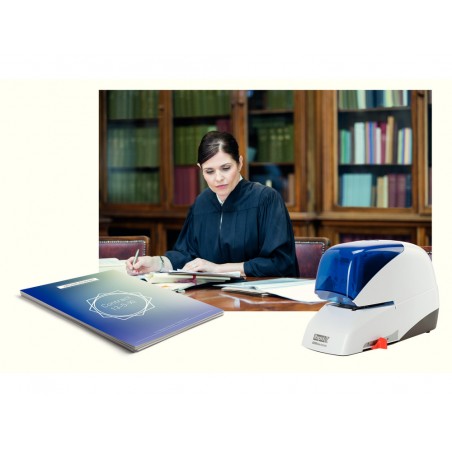 Grapadora electrica rapid 5050e capacidad 50 hojas usa casette grapas 5050e color azul