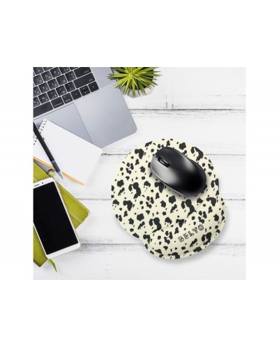 Alfombrilla de raton belyo de gel ergonomica cow 250x230 mm