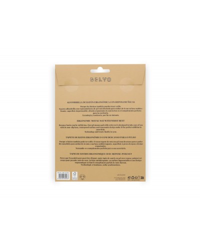 Alfombrilla de raton belyo de gel ergonomica cow 250x230 mm