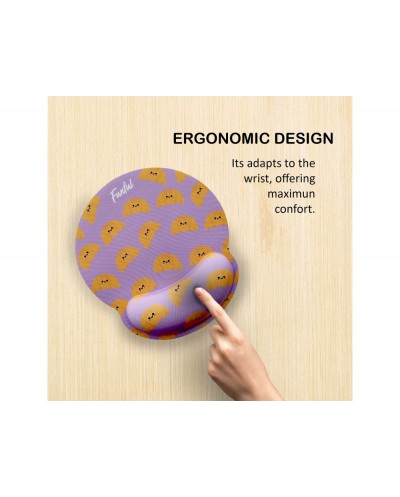 Alfombrilla de raton funful de gel ergonomica croissant 250x230 mm Alfombrilla de raton funful de gel ergonomica croissant 250x230 mm