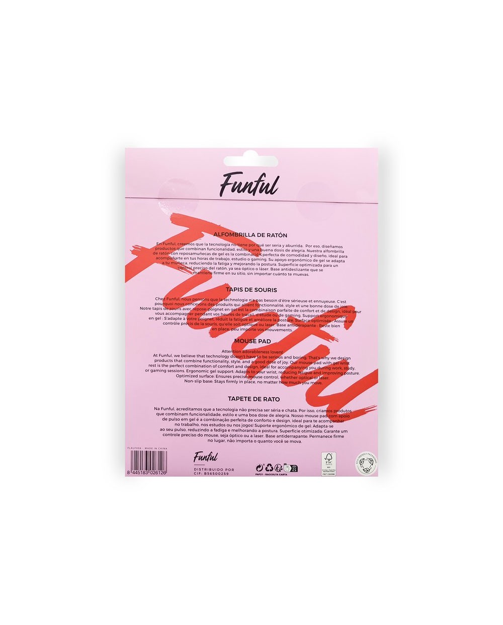 Alfombrilla de raton funful de gel ergonomica croissant 250x230 mm Alfombrilla de raton funful de gel ergonomica croissant 250x230 mm