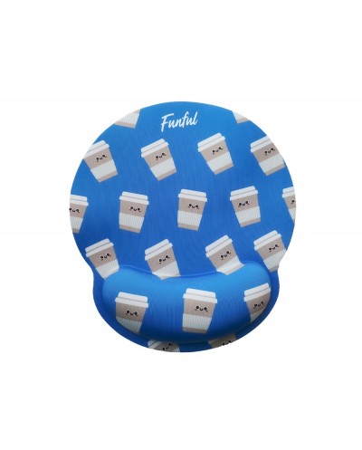 Alfombrilla de raton funful de gel ergonomica cafe 250x230 mm Alfombrilla de raton funful de gel ergonomica cafe 250x230 mm