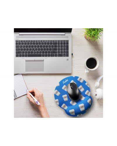 Alfombrilla de raton funful de gel ergonomica cafe 250x230 mm Alfombrilla de raton funful de gel ergonomica cafe 250x230 mm