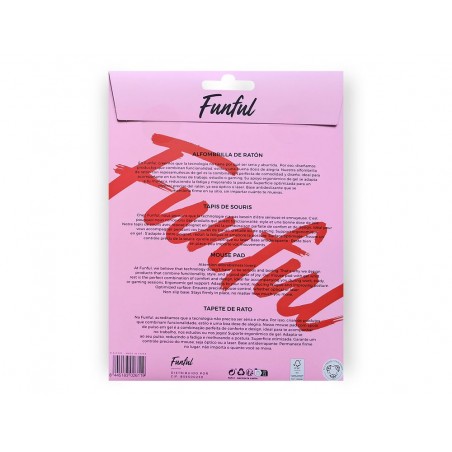 Alfombrilla de raton funful de gel ergonomica cafe 250x230 mm