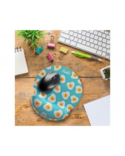 Alfombrilla de raton funful de gel ergonomica huevon 250x230 mm Alfombrilla de raton funful de gel ergonomica huevon 250x230 mm