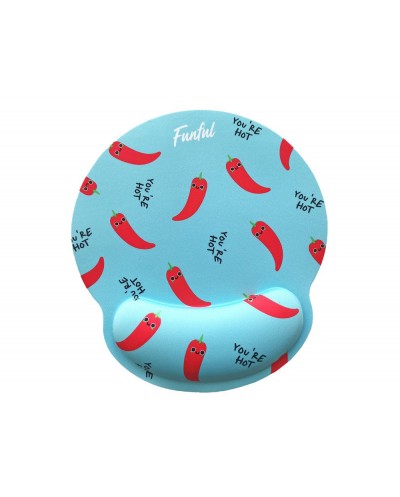 Alfombrilla de raton funful de gel ergonomica chili 250x230 mm Alfombrilla de raton funful de gel ergonomica chili 250x230 mm
