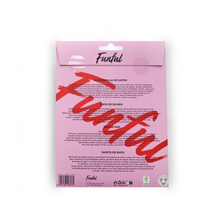 Alfombrilla de raton funful de gel ergonomica fresa 250x230 mm