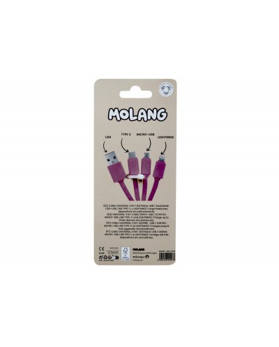 Cable de carga multiconector molang 3 en 1