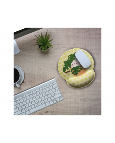 Alfombrilla de raton molang de gel ergonomica green addict 250x230 mm