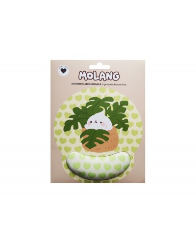 Alfombrilla de raton molang de gel ergonomica green addict 250x230 mm