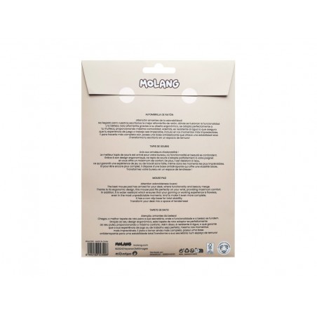 Alfombrilla de raton molang de gel ergonomica green addict 250x230 mm