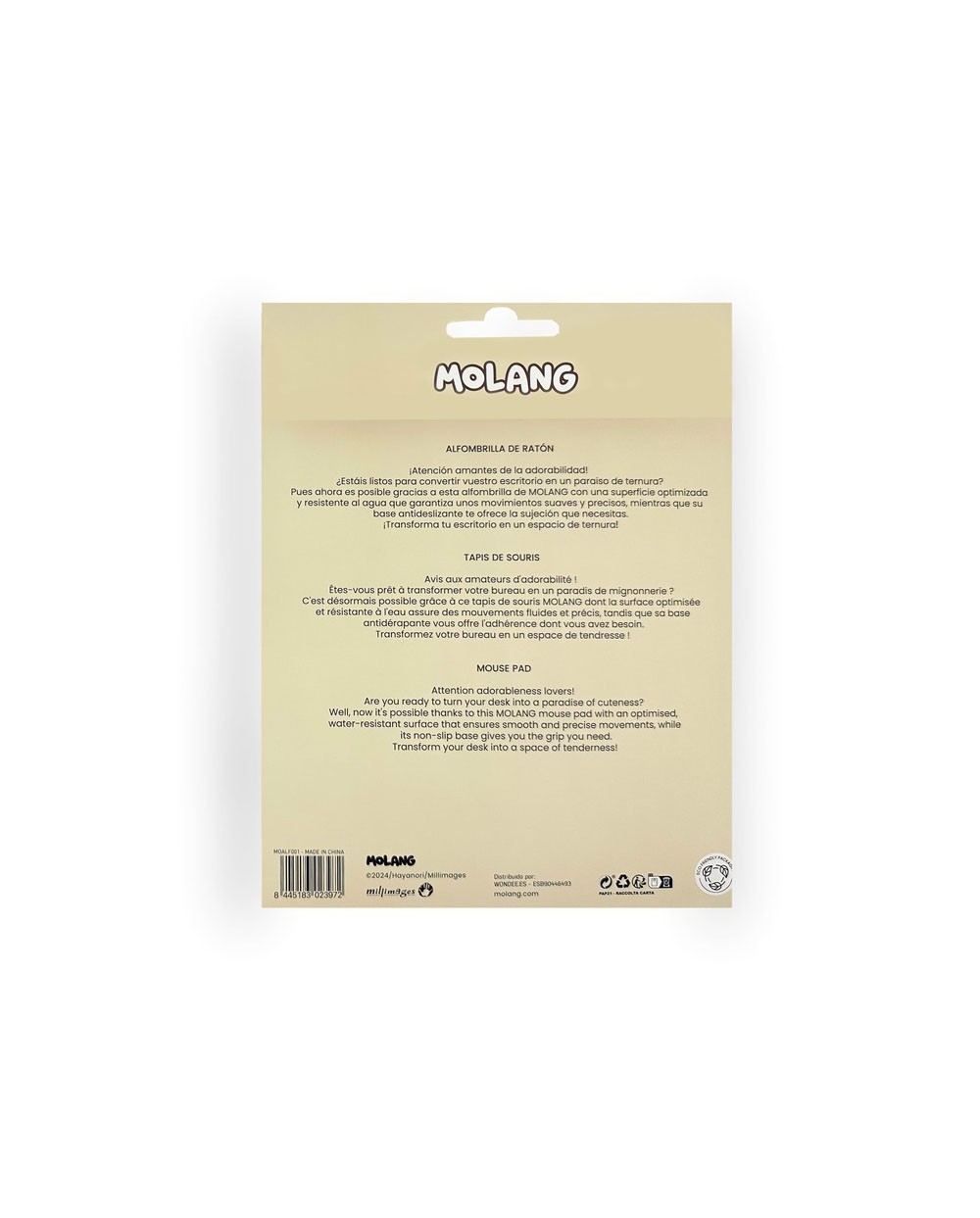 Alfombrilla de raton molang redonda plant lover 200 mm