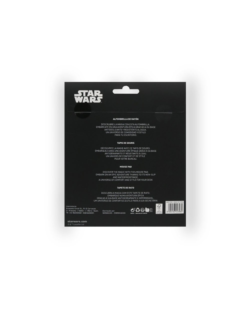 Alfombrilla de raton star wars redonda r2d2 200 mm