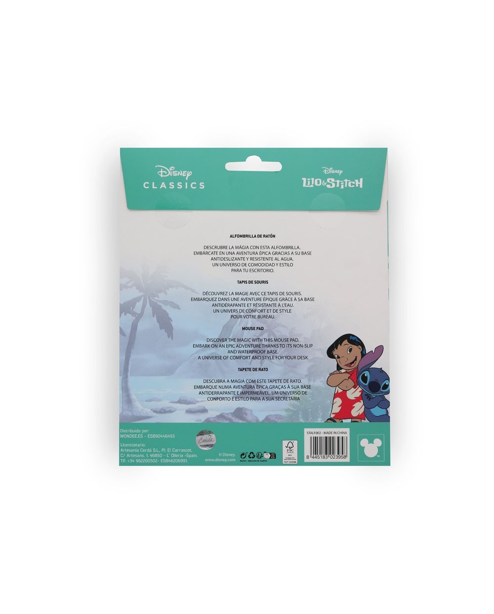 Alfombrilla de raton lilostitch redonda stitch angel 200 mm