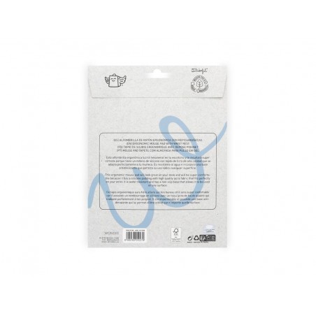 Alfombrilla de raton mr wonderful de gel ergonomica setas 250x230 mm