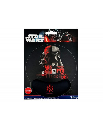 Alfombrilla de raton star wars de gel ergonomica darth vader 230x250 mm