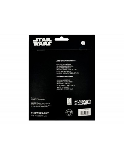 Alfombrilla de raton star wars de gel ergonomica darth vader 230x250 mm