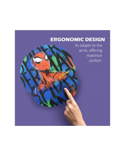 Alfombrilla de raton marvel de gel ergonomica spiderman 250x230 mm