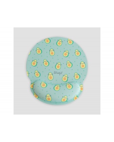 Alfombrilla de raton mr wonderful de gel ergonomica aguacates 250x230 mm
