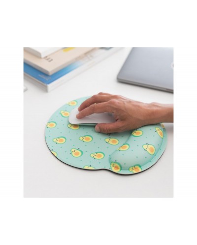 Alfombrilla de raton mr wonderful de gel ergonomica aguacates 250x230 mm