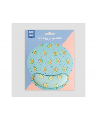 Alfombrilla de raton mr wonderful de gel ergonomica aguacates 250x230 mm