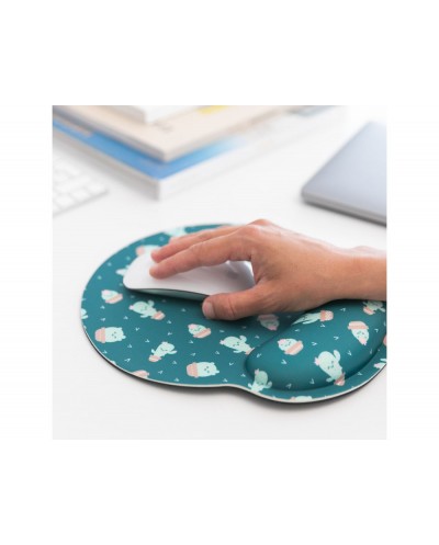 Alfombrilla de raton mr wonderful de gel ergonomica cactus 250x230 mm