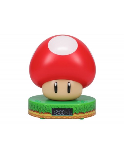 Despertador super mario con luz de noche mushroom