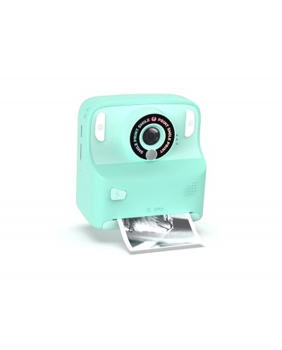 Camara mob con impresion instantanea turquesa