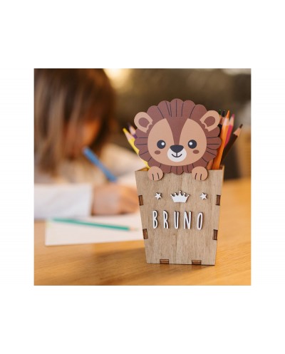 Cubilete portalapices vintiun personalizable lion