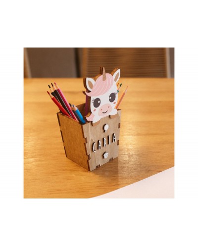 Cubilete portalapices vintiun personalizable unicorn