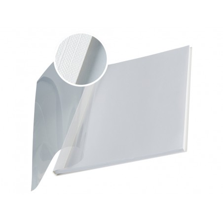 Tapa de encuadernacion leitz impressbind flexible din a4 lomo 7 mm blanco capacidad 70 hojas caja de 10 unidades