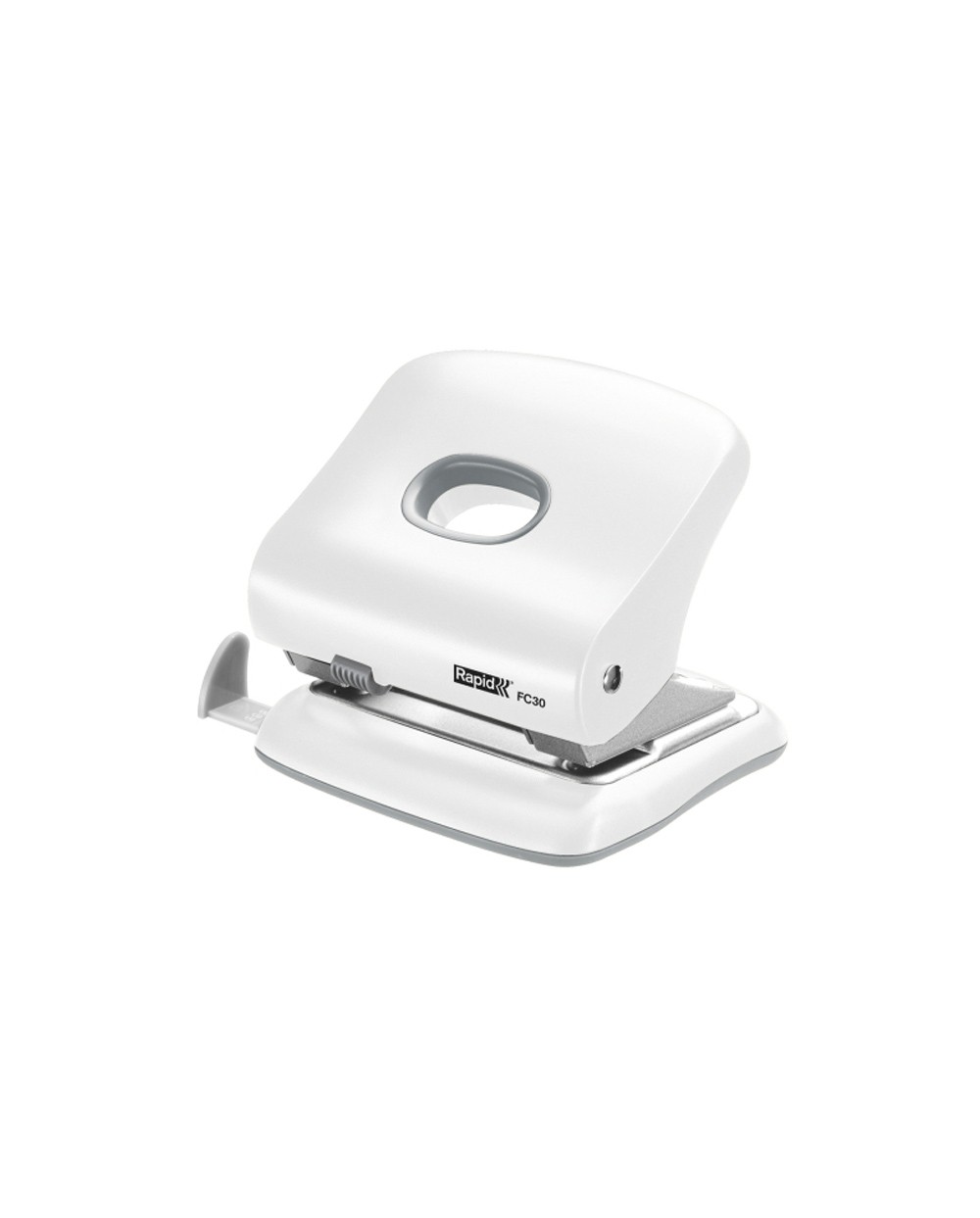Taladrador rapid fc30 plastico color blanco capacidad 20 hojas