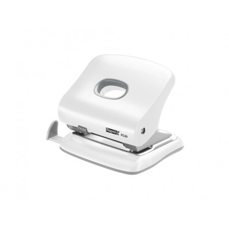 Taladrador rapid fc30 plastico color blanco capacidad 20 hojas