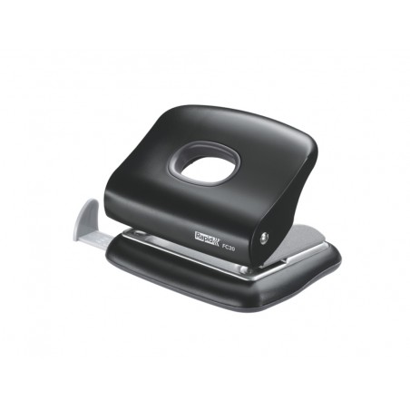 Taladrador rapid fc20 plastico color negro capacidad 20 hojas
