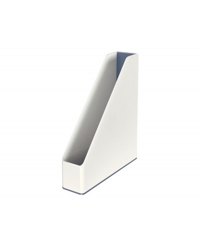 Revistero leitz wow dual poliestireno blanco gris 73x318x272 mm