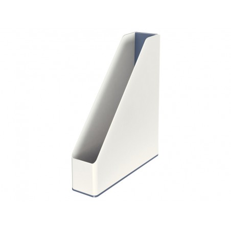 Revistero leitz wow dual poliestireno blanco gris 73x318x272 mm