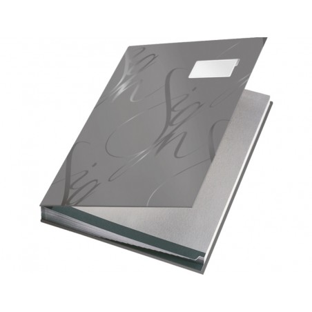 Portafirmas leitz gama sign con fuelle 18 departamentos acabado soft grip color gris