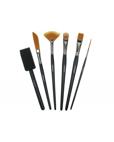 Pinceles tecnicos derwent set de 6 unidades surtidos