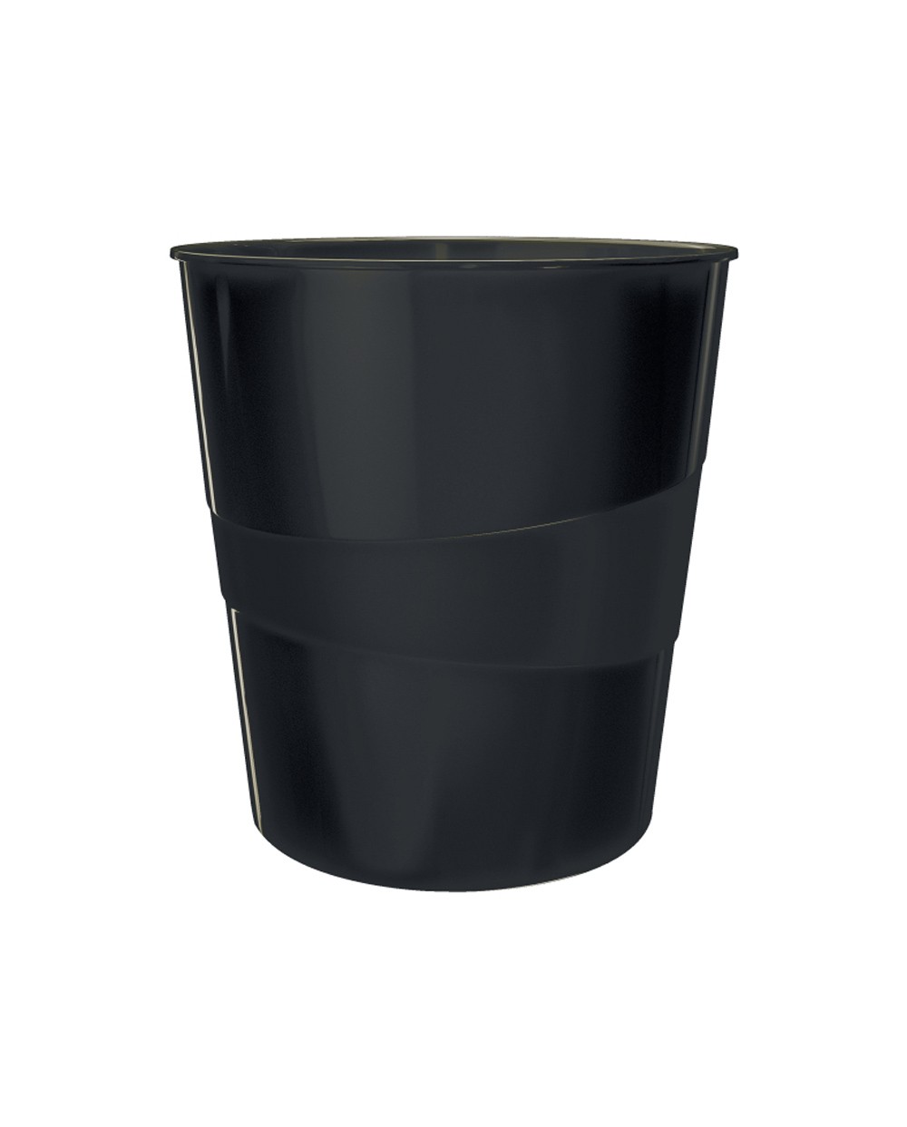 Papelera plastico leitz wow color negro 15 litros