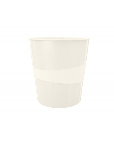 Papelera plastico leitz wow color blanco 15 litros