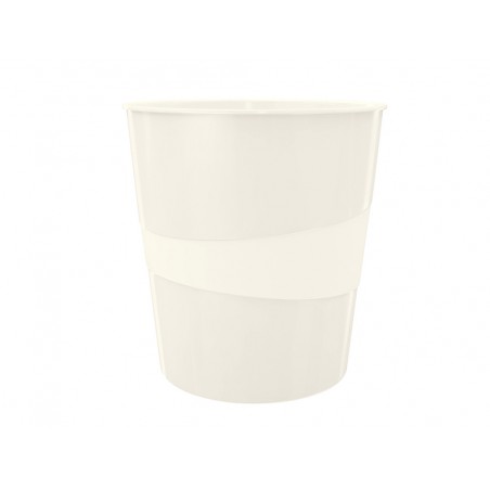 Papelera plastico leitz wow color blanco 15 litros