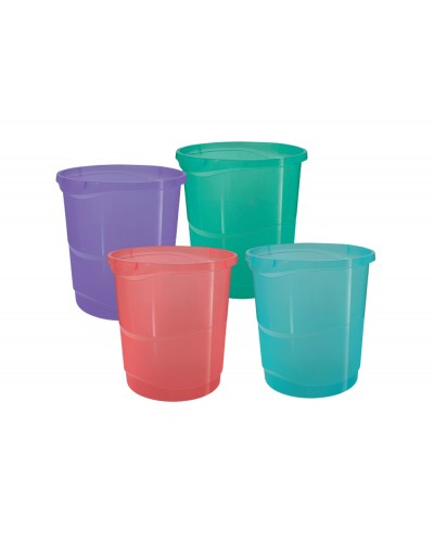 Papelera plastico esselte colour breeze colores surtidos 14 litros