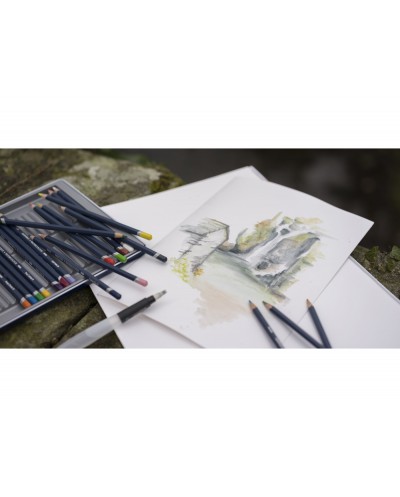 Lapices de colores derwent watercolour caja metalica 24 unidades colores surtidos