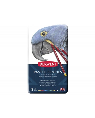 Lapices de colores derwent pastel caja metalica 12 unidades colores surtidos