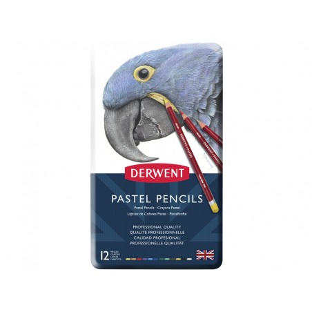 Lapices de colores derwent pastel caja metalica 12 unidades colores surtidos