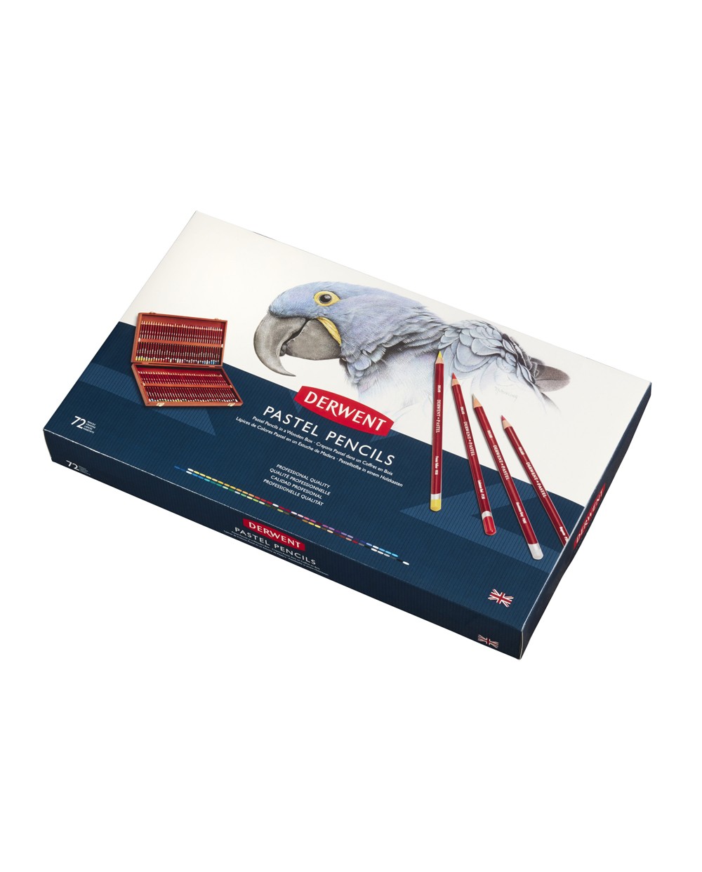 Lapices de colores derwent pastel caja de madera 72 unidades colores surtidos