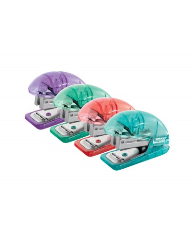 Grapadora rapid mini colour breeze f4 colores surtidos capacidad 10 hojas usa grapas 24 6 y 26 6