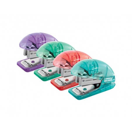 Grapadora rapid mini colour breeze f4 colores surtidos capacidad 10 hojas usa grapas 24 6 y 26 6